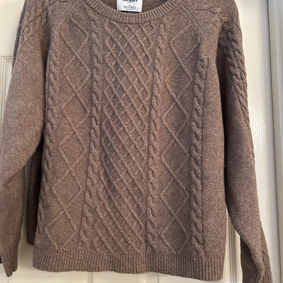 Old Navy Women's Brown Cable Knit Crewneck Sweater - Picture 1 of 4